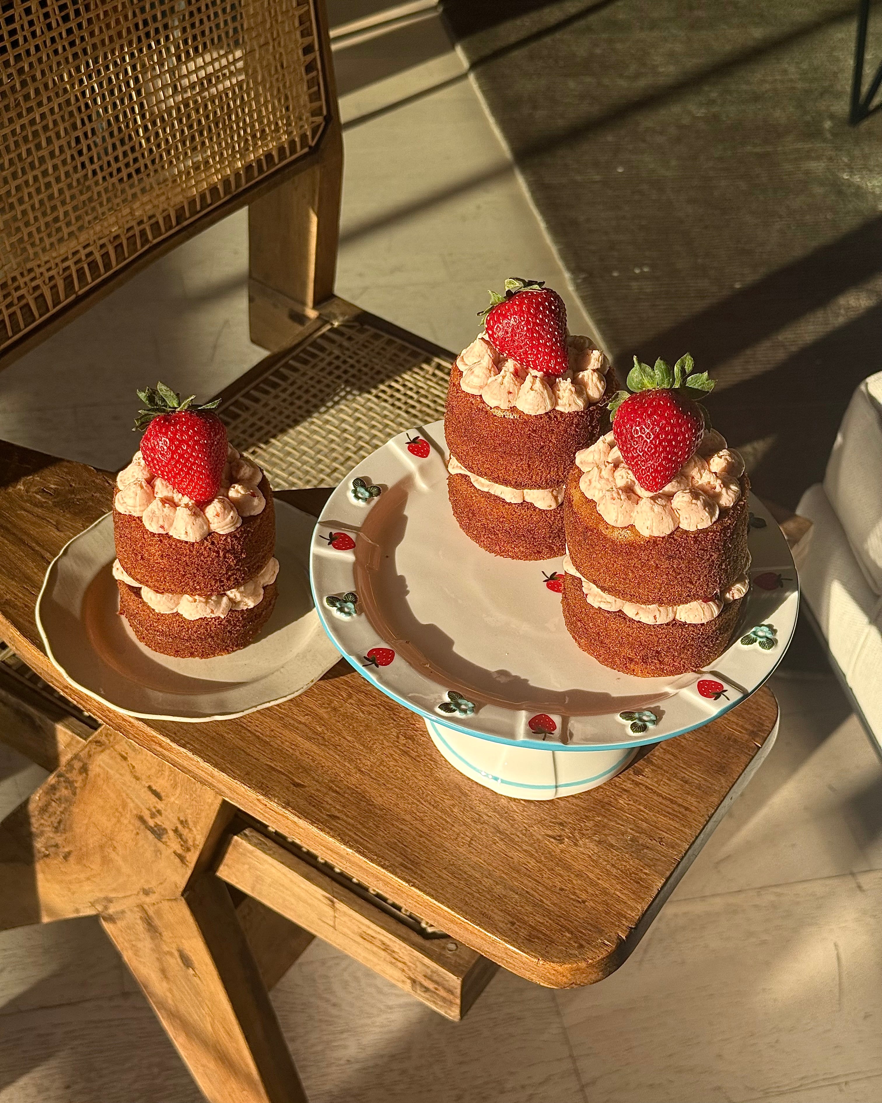 Vanilla Strawberry Mini Cake